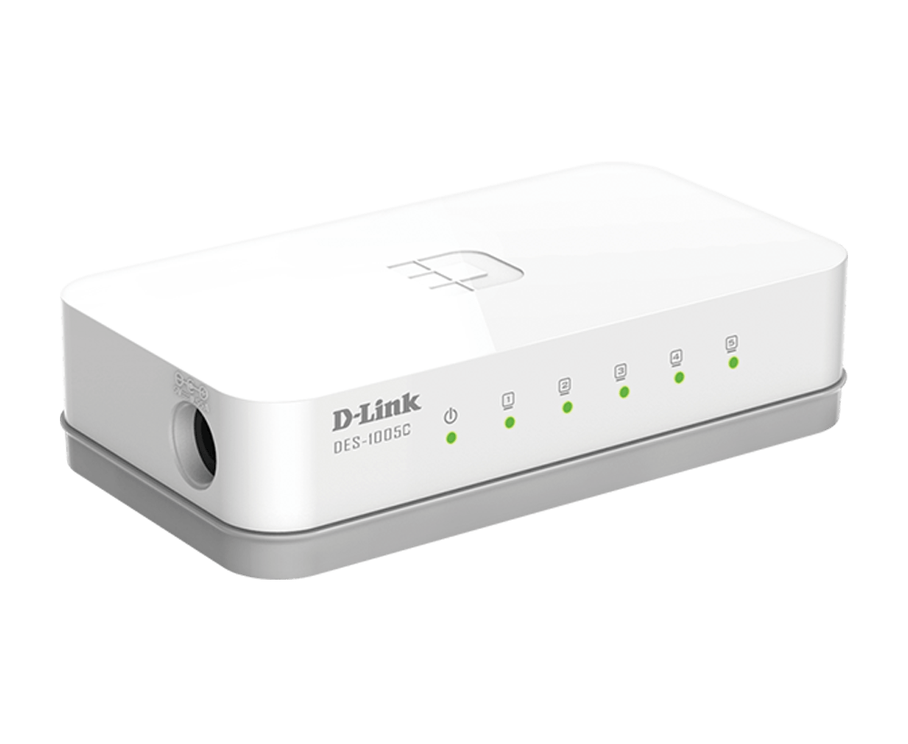 D-Link DES-1005C 5 Port Unmanaged 10/100mbps Fast Ethernet Network Switch D-Link DES-1005C 5 Port Unmanaged 10/100mbps Fast Ethernet Network Switch